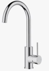 Otus Slimline SS304  Sink Mixer Gooseneck Chrome