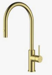 Otus Slimline ss Gooseneck Pull-Out Sink Mixer In Brushed Copper