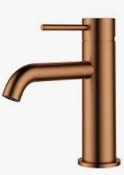 Otus Slimline ss Basin Mixer Brushed Copper