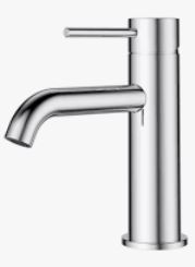 Otus Slimline SS304  Basin Mixer Curved Spout Chrome