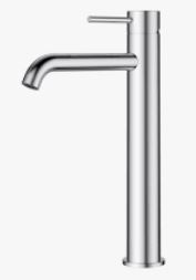 Otus Slimline SS304  Basin Mixer High Rise Curved Spout Chrome