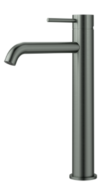 Otus Slimline SS304  Basin Mixer High Rise Curved Spout Gunmetal