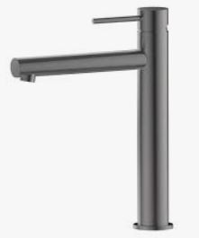 Otus Slimline SS304  Basin Mixer High Rise Straight Spout Gunmetal