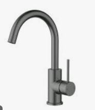 Otus Slimline SS304  Basin Mixer Gooseneck Gunmetal