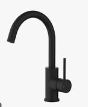 Otus Slimline SS304  Basin Mixer Gooseneck Matt Black