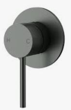 Otus Slimline ss Wall Mixer Trim Kits Lever Up  Brushed Copper