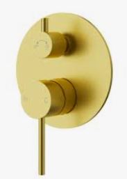 Otus Slimline SS304  Wall Mixer Diverter Trim Kit Brushed Gold