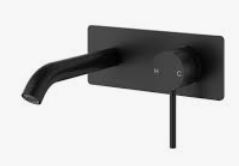 Otus Slimline SS304  Wall Basin Mixer Trim Kit Matt Black