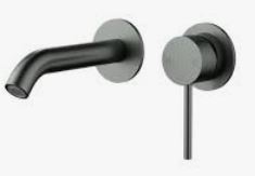 Otus Slimline SS304  Wall Basin Mixer Trim Kit Gunmetal