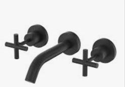 Bath Tap Set Matt Black