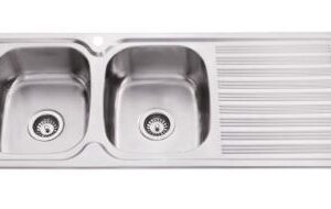 Eden Double Bowl Single Drainer Sink LHB  1180mm