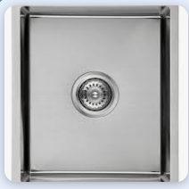 Cora Single Bowl Undermount Sink 93 degree   340mm