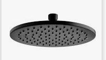 Cora Shower Head Round Matt Black 200mm
