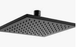 Eden Shower Head Square Matt Black 200mm