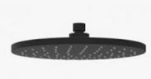 Otus Shower Head Round Matt Black 250mm