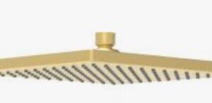 Rosa Shower Head Square Brushed Gold 250mm