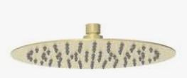 Nova Shower Head Square Brushed Gold 250mm