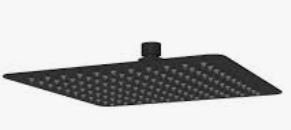 Nova Shower Head Square Matt Black 250mm