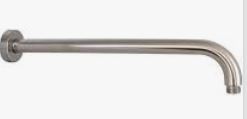 Round Shower Arm Horizontal Brushed Nickel 400mm