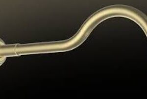 Clasico Shower Arm Horizontal  Brushed Gold 400mm