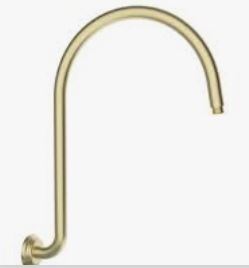 Clasico Shower Arm High Rise Brushed Gold