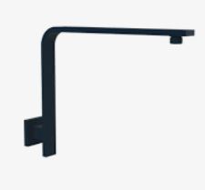 Square Shower Arm High Rise Matt Black
