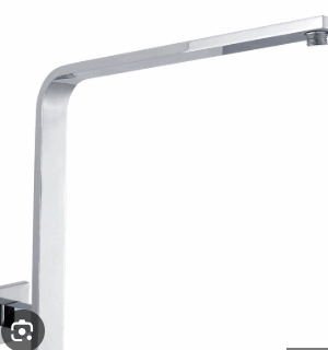 Square Shower Arm High Rise Chrome