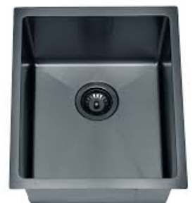 Stainless Steel Undermount Sink (R10 Corner) Matt Black