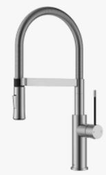 Eden  Round Cornered Rectangle Handle Sink Mixer Brushed Nickel Lead Free