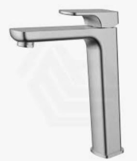 Eden  Round Cornered Rectangle Handle High Rise Basin Mixer Brushed Nickel Lead Free
