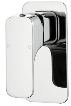 Eden  Round Cornered Rectangle Handle Wall Mixer Matt Black Lead Free