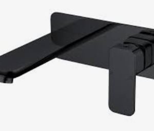 Nova Wall Basin Mixer Set Matt Black