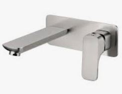 Nova Wall Basin Mixer Set Brushed Nickel