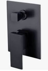 Rosa Wall Mixer Diverter Matt Black
