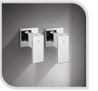200mm Straight Wall Shower Head & Arm. 2 pk