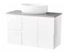 Sake 900 x 365 Vanity – RHD – Wall Hung – QS