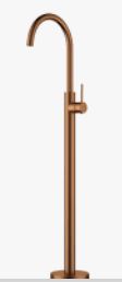 Otus Slimline  Free Standing Bath Mixer Brushde Copper