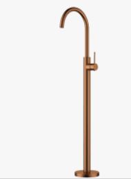 Otus Slimline  Free Standing Bath Mixer Brushed Nickel
