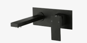 Eclypse Wall Mixer Combo With Spout – Matte Black