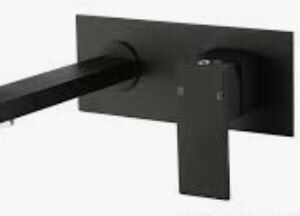 Ova Wall Mixer With Spout – Matte Black