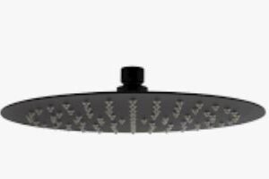 200mm x 200mm Round Raincloud Shower Head – Matte Black