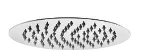250mm x 250mm Round Raincloud Shower Head – Brush Nickel