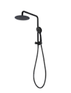 Round 2 in 1 Multifunction Shower Combo – Half Rail – Matte Black