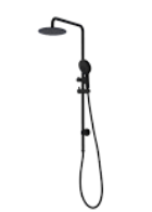 Round 2 in 1 Multifunction Shower Combo – Full Rail – 1 Hose – Matte Black