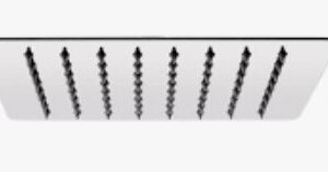 250mm x 250mm Square Raincloud Shower Head – Brush Nickel