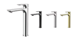 Titan Basin Mixer High Rise – Brush Gold