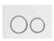 Round Dual Flush Plate – Chrome